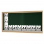 Info-Wandvitrine, 100 cm hoch, 195x12 cm (B/T), Rückwand: Emaille grün, 